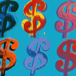 Painting of dollar signs